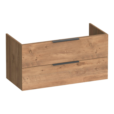 BRAUER Elevate wastafelonderkast 100 excl. opleggrepen 2 softclose lades en 1 sifon uitsparing - Chateau