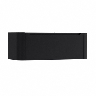 HR badmeubelen Juice Meuble sous-lavabo - 120x45x40cm - coins arrondis - 1 tiroir - noir mat