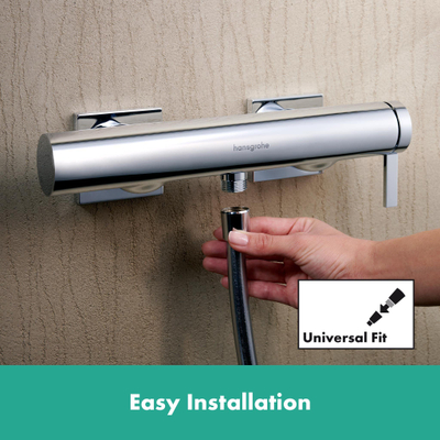 Hansgrohe Tecturis E Eengreeps - opbouw douchemengkraan - hoogglans chroom
