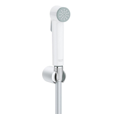 GROHE Tempesta-F Trigger Spray 30 Ensemble douchette à main - 1 jet - rond - avec support - flexible lisse - 125cm - chrome/blanc