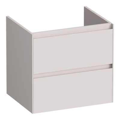 BRAUER Inspire wastafelonderkast 60 2 softclose lades - greeploos - 1 sifon uitsparing - mat zand
