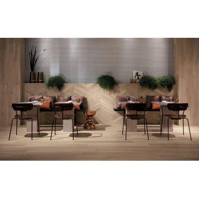 ÉCHANTILLON Terravito Elmare carreau mural et de sol - 7.5x45cm - 9mm - Rectangle - Imitation bois - Maple Chevron Mat