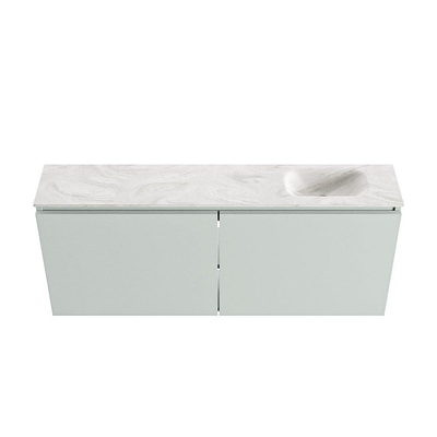 MONDIAZ TURE-DLUX 120cm toiletmeubel Greey. EDEN wastafel Ostra positie rechts. Met 1 kraangat.