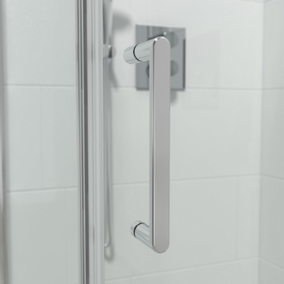 Marenza Neptune Cabine de douche - 1 porte battante - Paroi latérale - 90x90x200cm - Verre de sécurité 6mm - anti-calcaire - chrome