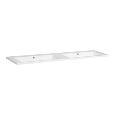 BRAUER Bologna lavabo pour meuble 160cm 2 lavabos 2 trous polybéton blanc