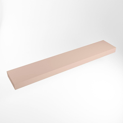 Mondiaz TOP 41 Vrijhangend Topblad - 230x41x12cm - geschikt voor waskom - Solid surface - Rosee