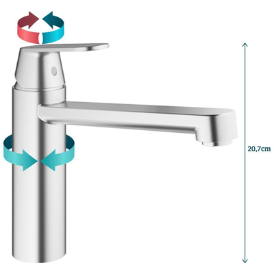 Grohe Eurosmart Cosmopolitan Keukenkraan - Brushed Supersteel (RVS)