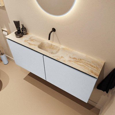 MONDIAZ TURE-DLUX 120cm toiletmeubel Clay. EDEN wastafel Frappe positie midden. Zonder kraangat.