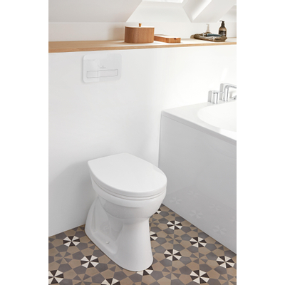 Villeroy & Boch O.novo Abattant WC frein de chute déclipsable 36.8x4.9cm Blanc Alpin