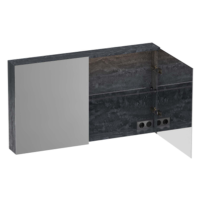 BRAUER Impress Deluxe spiegelkast – 119x70x15 cm – LED-verlichting – Damascus