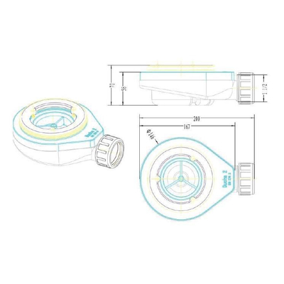 Xenz Soft bonde de receveur de douche Square sans cache H.60 mm