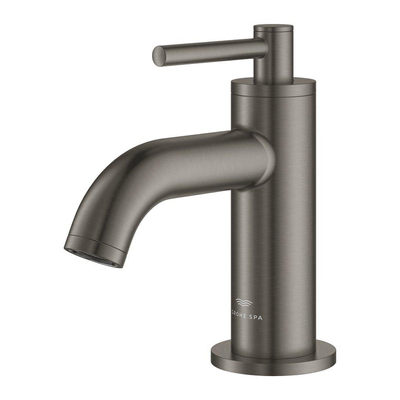 Grohe Atrio New Classic Robinet lave-mains - monotrou - xs size - sans bonde - saillie 9.4cm - Hard graphite brossé (anthracite)