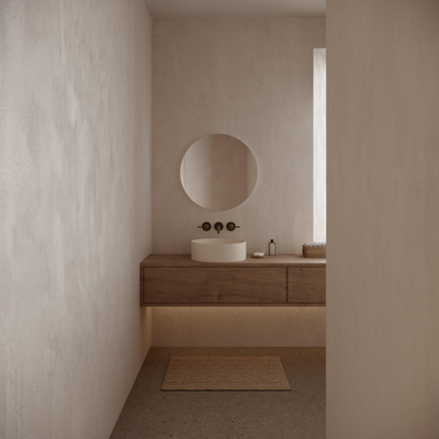 Ideavit Solidthin-40 Lavabo à poser - 40x40x13 - solid surface - crème mat
