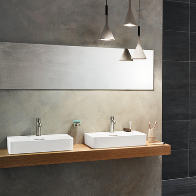 GROHE Essence New wastafelkraan - s-size - opbouw - eengreeps - met trekwaste - geborsteld rvs
