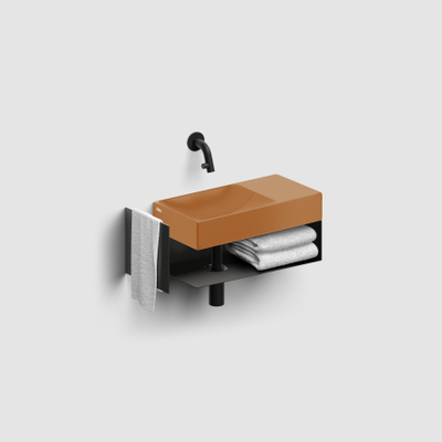 Clou Vale lave-mains 38 cm sans trou de robinet à droite mat it. sable céramique