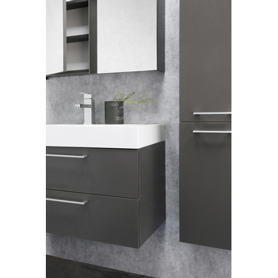 Differnz Somero Ensemble salle de bains 60x54x38cm avec armoire toilette FSC Anthracite