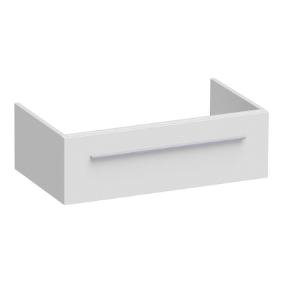Saniclass Sharp meuble salle de bains 80.2x25x45.5cm avec softclose sans porte 1 tiroir blanc haute brilliance