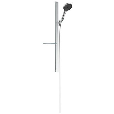 Hansgrohe RainFinity Glijstangset - met 130 - 3jet - handdouche - met zeepschaal - 90cm - met doucheslang - 160cm - ecosmart - hoogglans chroom