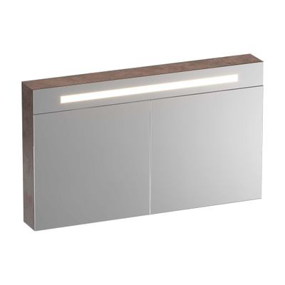 BRAUER Promise Deluxe armoire de toilette miroir - 120x70x15cm - avec éclairage direct - 2 portes miroir double face - Erosion
