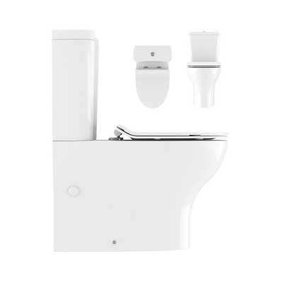Crosswater KAI Cuvette WC au sol - sans réservoir - sans abattant - coude d'évacuation - 35.5x64x40cm - céramique blanche
