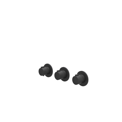 IVY Pact Regendoucheset - inbouw - symmetry - 2 stopkranen - 15cm plafondbuis - 20cm medium hoofddouche - glijstang met uitlaat - 150cm doucheslang - staafmodel handdouche - Mat zwart PED