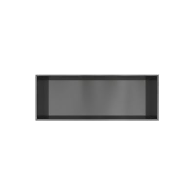 Hotbath &MORE Inbouwbox of inbouwnis - 30x80x10 - PVD - geborsteld gunmetal (antraciet)