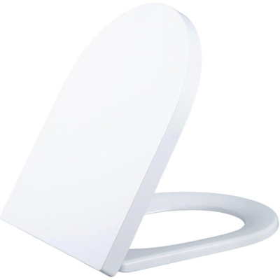 QeramiQ Dely Swirl Ensemble WC - réservoir encastré Qeramiq Flush - abattant 35mm - plaque de commande noire mate en métal - boutons rectangulaires - blanc mat