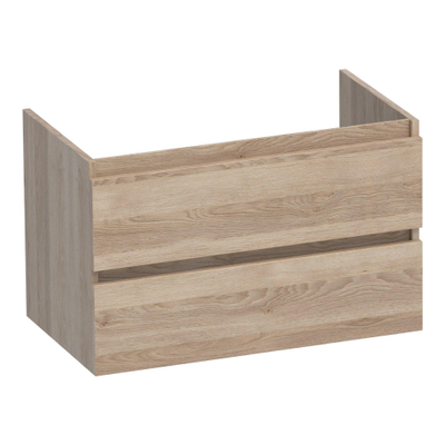 BRAUER Joy meuble sous lavabo 80 2 tiroirs softclose - sans poignée - 1 découpe pour siphon - Sunlit