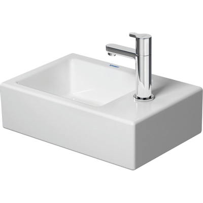 Duravit Vero air Fontein - met kraangat rechts - zonder overloop - 38x25cm - inclusief bevestiging - glans wit