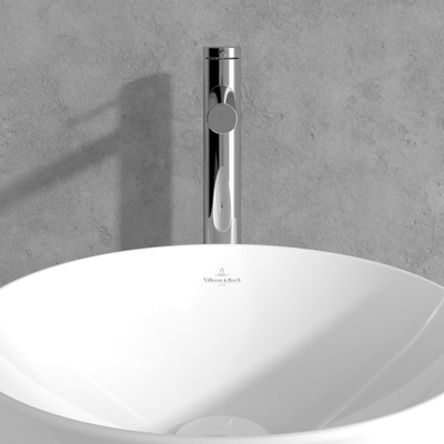 Villeroy & Boch Loop & Friends 1 greeps wastafelkraan verhoogd - zonder waste - hoogglans chroom