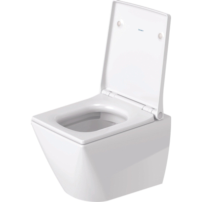 Duravit Viu WC-zitting 43.3x37.1x4.38cm compact met softclose met quickrelease Kunststof wit Glanzend