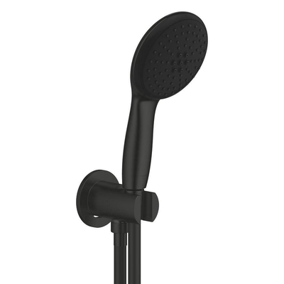 Grohe Tempesta 110 Handdoucheset - diameter 11cm - 2 straalsoorten - 7.4l/min - met houder - met slang - 150cm - matte black (mat zwart)