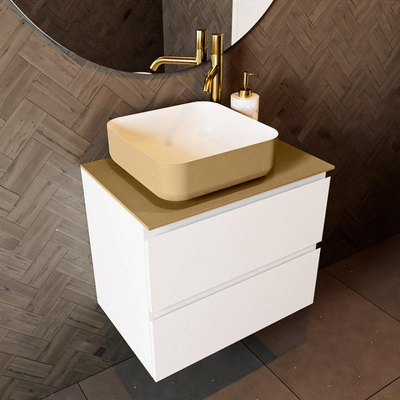 Mondiaz TOP 41 Topblad - 40x41x0.9cm - geschikt voor afdekplaat - Solid surface - Oro