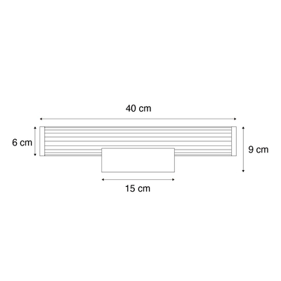 QAZQA Coco Applique murale - 1 lampe - 6 - IP44 - Gunmetal