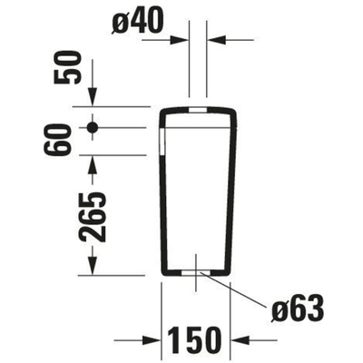 Duravit D Code Réservoir pour WC à poser avec connexion dessous Blanc