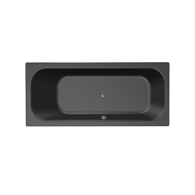 Xenz Aruba Baignoire - 180x80x48 - bonde Centrale - acrylique - ebony