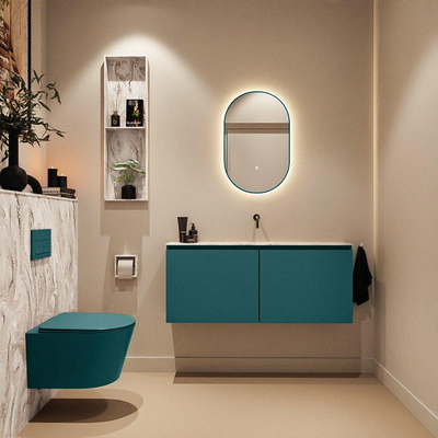 MONDIAZ TURE-DLUX 120cm toiletmeubel Smag. EDEN wastafel Glace positie midden. Zonder kraangat.