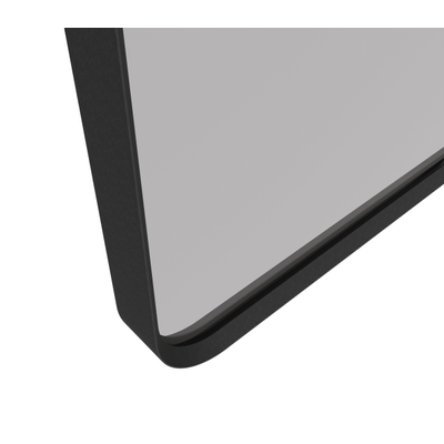 Saniclass Retro Line miroir – carré – 80 x 80 cm – Noir mat