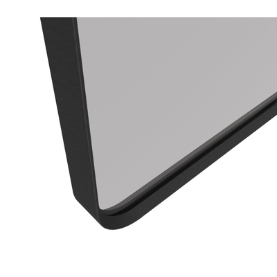 Saniclass Retro Line Square Spiegel - 80x80cm - vierkant - afgerond - frame - mat zwart