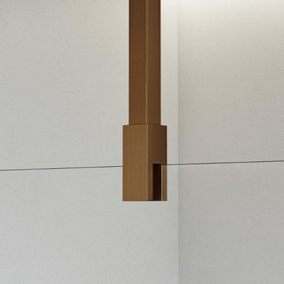 FortiFura Galeria Barre de renfort plafond 125cm pour douche à l'italienne - cuivre brossé