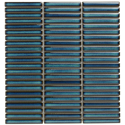 The Mosaic Factory Sevilla mozaïektegel - 30x30cm - 8mm - rechthoek - glans azure blue (blauw)