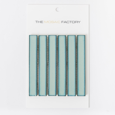 ÉCHANTILLON The Mosaic Factory Sevilla carreau de mosaïque 2x14.5x0.8cm pour mur kitkat finger Céramique turquoise