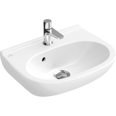 Villeroy & Boch O.novo Compact Lave main 50x40cm avec trop plein avec trou pour robinetterie Blanc