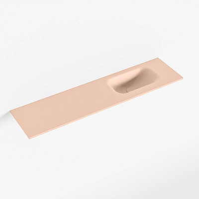 Mondiaz EDEN Fontaine - 90x23x0.9cm - vasque Droite - sans trous de robinetterie - pour meuble de toilette - Solid surface - Rosee