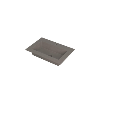 INK Kraft wastafel - 70x45x1cm - 1 wasbak - 1 kraangat - Quartz beton