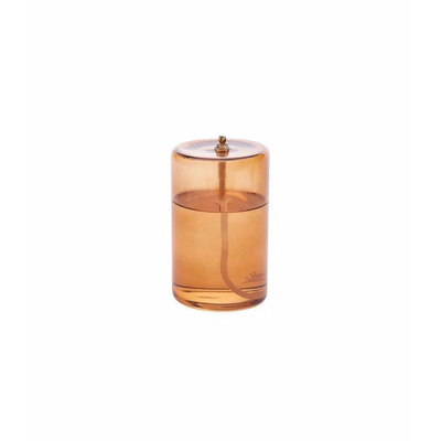 Wellmark olielamp - 12x7.5cm - gerecycled glas - amber