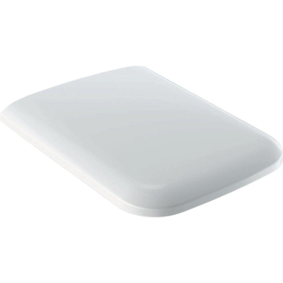 Geberit iCon Square Abattant avec couvercle frein de chute et Topfix Blanc