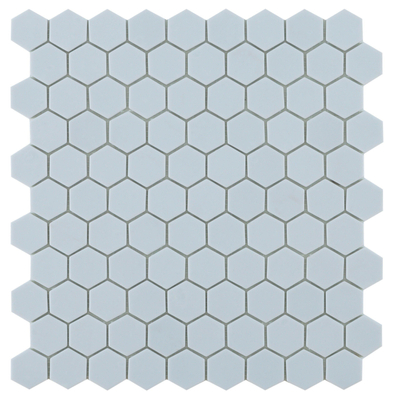 By goof mosaïque hexagonale bleu clair 29.5x29.5cm carreau de mur mosaïque bleu mat