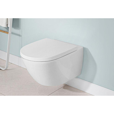 Villeroy & Boch Subway 3.0 Wandcloset - 56cm - diepspoel - twistflush - antibacterieel - met Saniclass quickrelease en softclose zitting - alpin glans wit