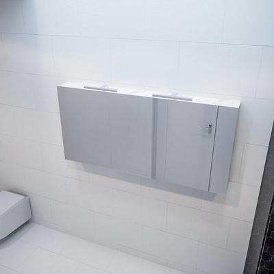 Mondiaz CUBB armoire de toilette – 150 x 70 x 18 cm – 3 portes – Carrara mat